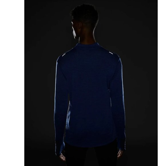 Nike Therma-FIT Repel Element Men's 1/4-Zip Running Top Blue - Picture 8 of 9
